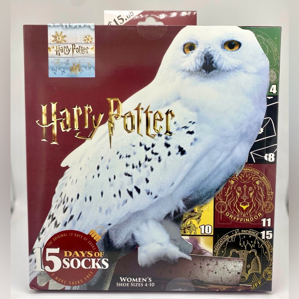 Harry Potter 15 Days of Socks. Women’s shoe size 4-10.